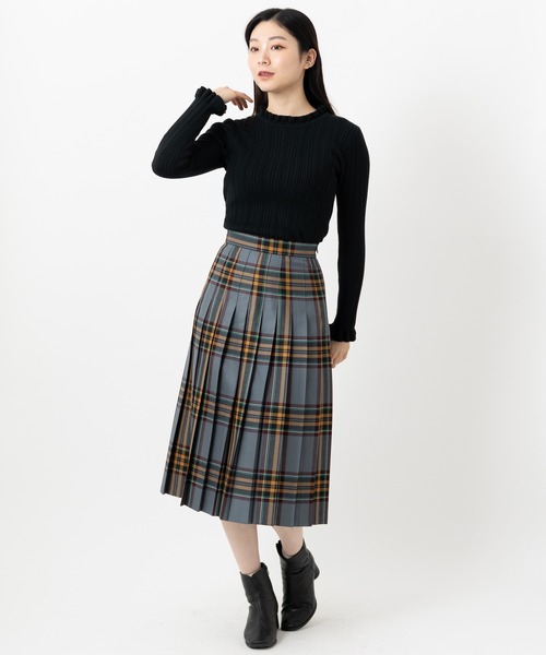 スカート O'NEIL OF DUBLIN オニールオブダブリン オールラウンド プリーツスカート 73cmの画像