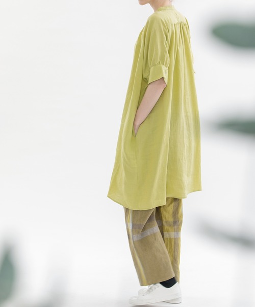 「nop de nod」 半袖チュニック 3 ブラック レディース_画像3