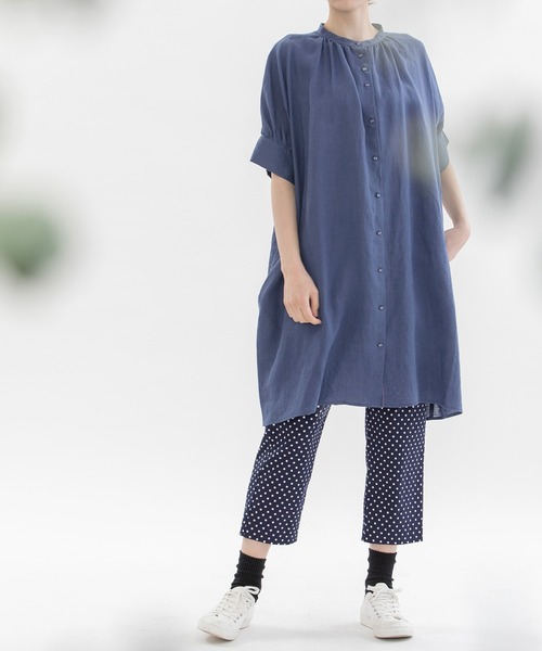 「nop de nod」 半袖チュニック 3 ブラック レディース_画像8