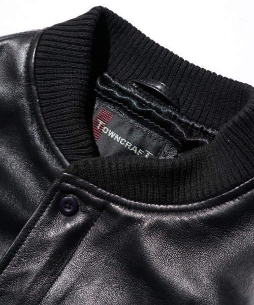 ブルゾン アウター TOWN CRAFT タウンクラフト / LEATHER DERBY JACKEY メンズ レディースの画像