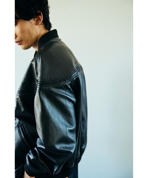 ブルゾン アウター TOWN CRAFT タウンクラフト / LEATHER DERBY JACKEY メンズ レディースの画像