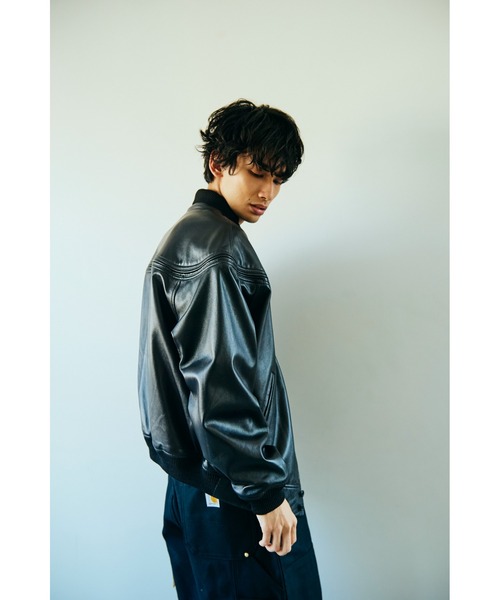 ブルゾン アウター TOWN CRAFT タウンクラフト / LEATHER DERBY JACKEY メンズ レディースの画像