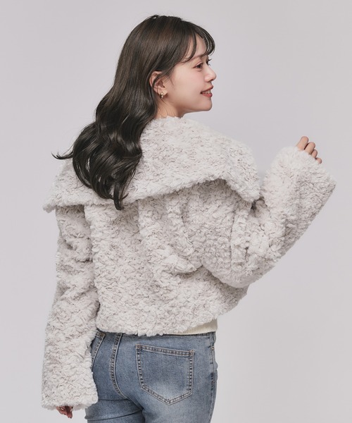 fupel コート アウター short length poodle fur coat / ショート丈