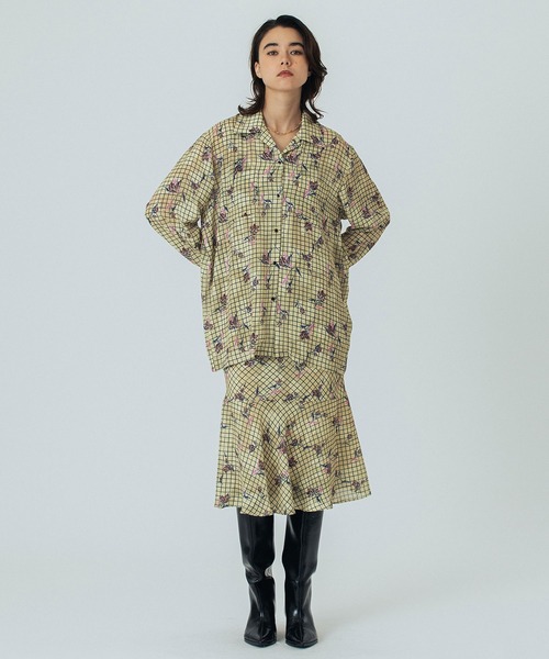 ROSE BUD（ローズバッド） ブラウス シャツ (CREOLME)FLOWER PRINT