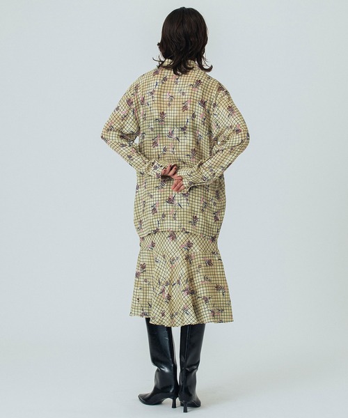 ROSE BUD（ローズバッド） ブラウス シャツ (CREOLME)FLOWER PRINT