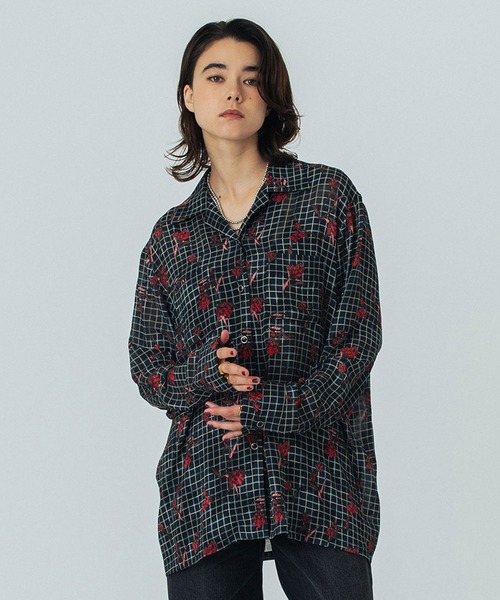 【CARAME】vintage floral print ブラウス 4Y CREOLME（クレオルム） ブラウス シャツ (CREOLME)FLOWER PRINT SHIRT
