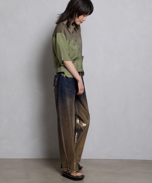 「MARECHAL TERRE」 半袖シャツ MEDIUM ホワイト レディース_画像5
