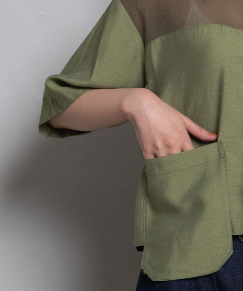 「MARECHAL TERRE」 半袖シャツ MEDIUM ホワイト レディース_画像9