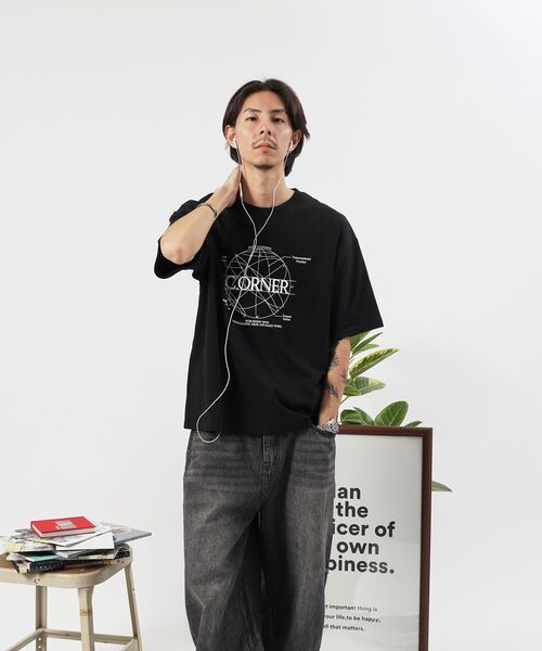 「FFEIN」 半袖Tシャツ MEDIUM ネイビー メンズ_画像7