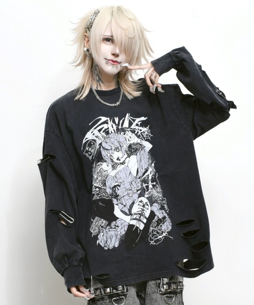 【週末限定破格】TRAVAS TOKYO×めろちん コラボ カットソー/Tシャツ TRAVAS TOKYO（トラバストーキョー） tシャツ 「TRAVAS TOKYO/トラバス