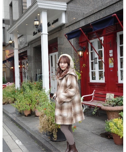 jumelle（ジュメロ） ピーコート pコート シャギーチェックコート