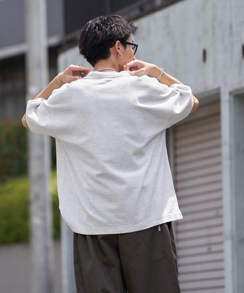 「U.S. POLO ASSN.」 半袖ポロシャツ LARGE ライトグレー メンズ_画像4