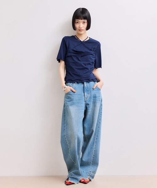 ADAM ET ROPE'(アダムエロペ) ジーンズ デニム デニムパンツ ルーズ ADAM ET ROPE'(アダムエロペ) ジーンズ デニム デニムパンツ ルーズ