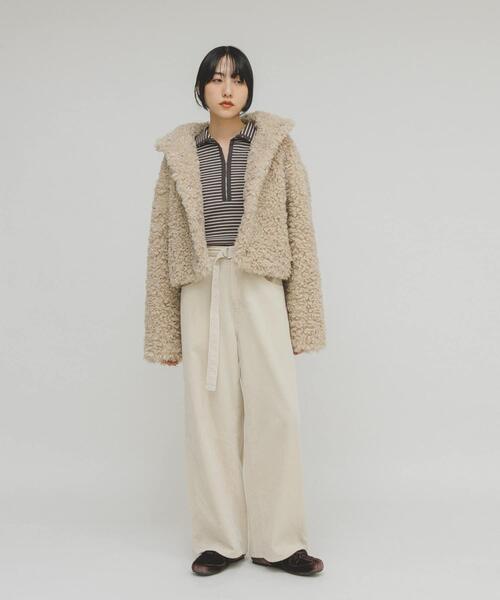 KBF（ケービーエフ） パンツ コーデュロイストレートパンツ レディース