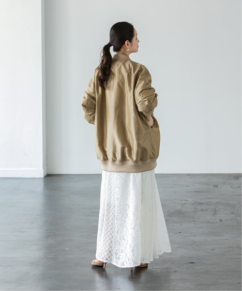 【新品未使用】NOBLE ノーブル　スタンダードカラー　ナイロンジップ　ブルゾン NOBLE（ノーブル） ナイロンブルゾン FREE ベージュ レディース