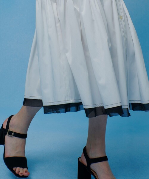ワンピース 「LOULOU WILLOUGHBY」メモリーツイルティアードシャツワンピース_12