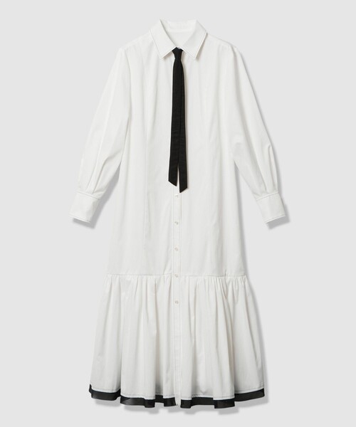 ワンピース 「LOULOU WILLOUGHBY」メモリーツイルティアードシャツワンピース_15