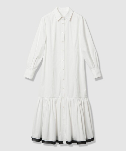 ワンピース 「LOULOU WILLOUGHBY」メモリーツイルティアードシャツワンピース_17