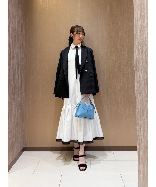 ワンピース 「LOULOU WILLOUGHBY」メモリーツイルティアードシャツワンピース_13