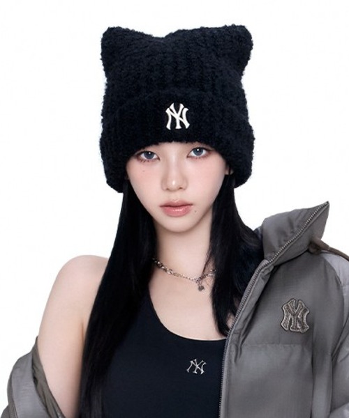 MLB Korea ニット帽 ニットキャップ MLB KOREA-フワモコ ミャオ