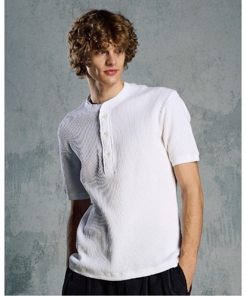 wjk tシャツ waffle henley S/S メンズ : ZOZOTOWN Yahoo!店 - 通販