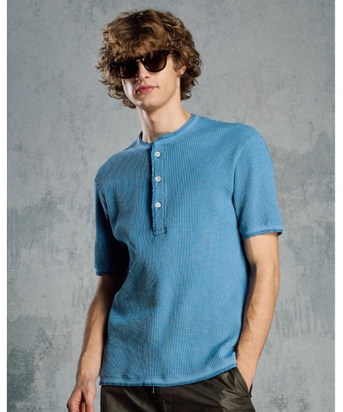 定価2万 wjk waffle 3/4 sleeve henley カットソーL wjk ヘンリーネック tシャツ waffle henley S/S メンズ : ZOZOTOWN