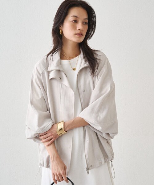 お値下げ依頼中Loungedress ラウンジドレス ボリュームブルゾン 白 M シアーバルーンブルゾン | LOUNGEDRESS(ラウンジドレス)レディース