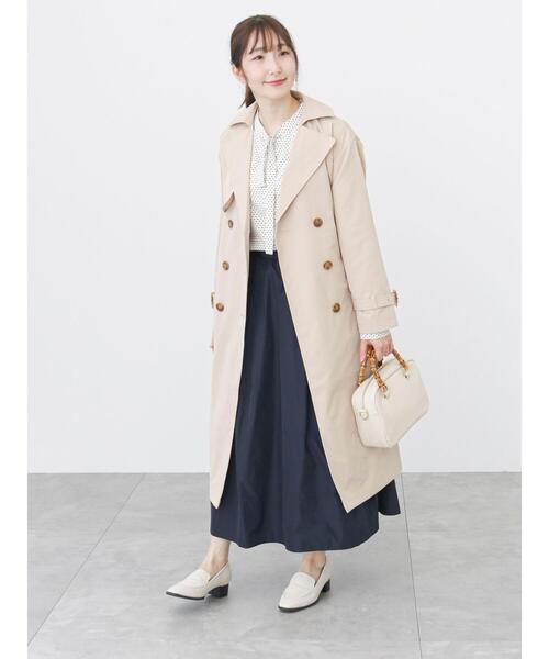 「Te chichi TERRASSE」 フレアスカート フリ- ネイビー レディース_画像5