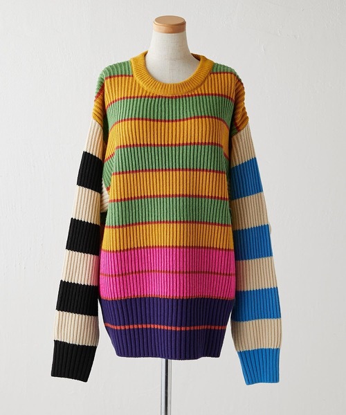 「ear PAPILLONNER」 「SUM1 STYLE」長袖ニット FREE イエロー レディース_画像2