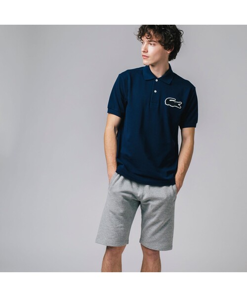「LACOSTE」 半袖シャツ 3 ネイビー メンズ_画像2