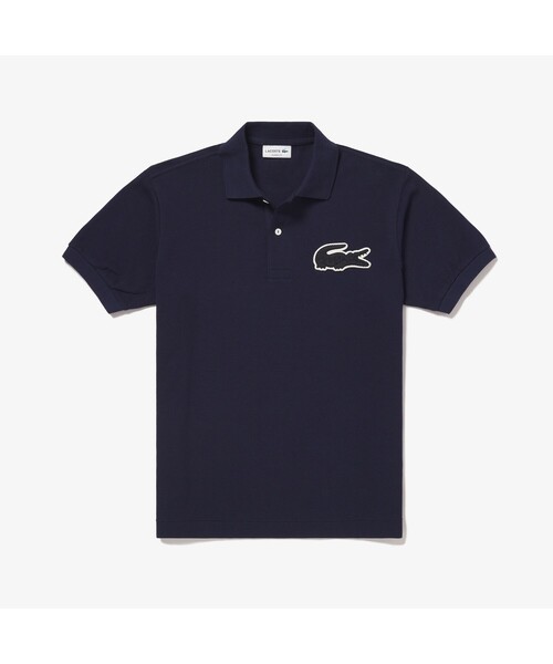 「LACOSTE」 半袖シャツ 3 ネイビー メンズ_画像4