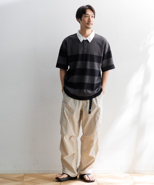 「AMERICAN RAG CIE」 半袖Tシャツ L ネイビー メンズ_画像4