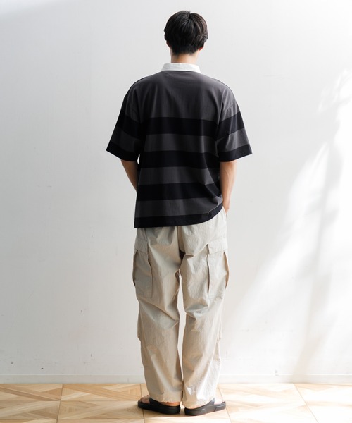 「AMERICAN RAG CIE」 半袖Tシャツ L ネイビー メンズ_画像6