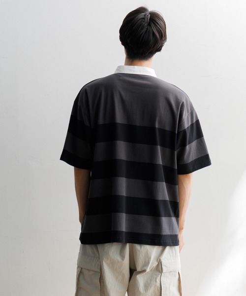 「AMERICAN RAG CIE」 半袖Tシャツ L ネイビー メンズ_画像7