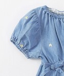 ベビー 「おそろい」ハート刺しゅうデニムトップ...の詳細画像3
