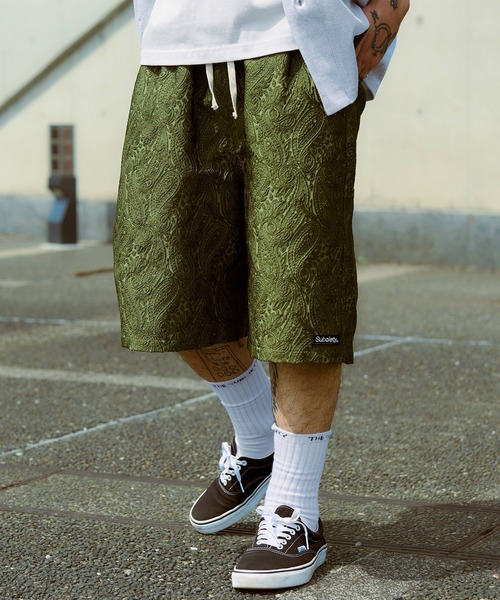 Subciety（サブサエティ） ワイドパンツ ハーフパンツ パンツ 短パン