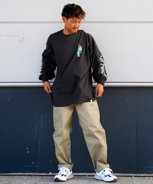「TOY MACHINE」 長袖Tシャツ L グリーン メンズ_画像2