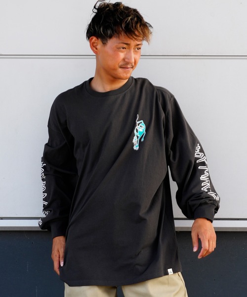 「TOY MACHINE」 長袖Tシャツ L グリーン メンズ_画像4