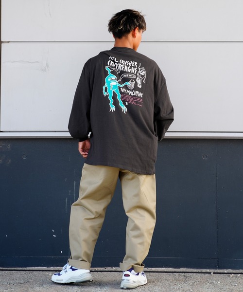 「TOY MACHINE」 長袖Tシャツ L グリーン メンズ_画像5