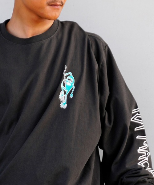 「TOY MACHINE」 長袖Tシャツ L グリーン メンズ_画像6