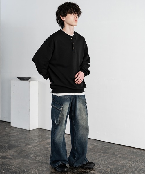 「Rocky Monroe」 スウェットカットソー X-LARGE ブラック メンズ_画像6