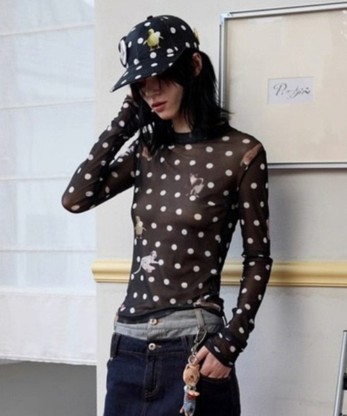 tシャツ ドットシアーハイネックトップス レディース : ZOZOTOWN Yahoo