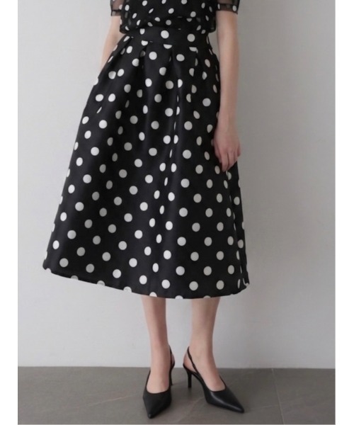 AMOMMA（アモマ） スカート VOLUME FLARE DOT SKIRT : ZOZOTOWN Yahoo