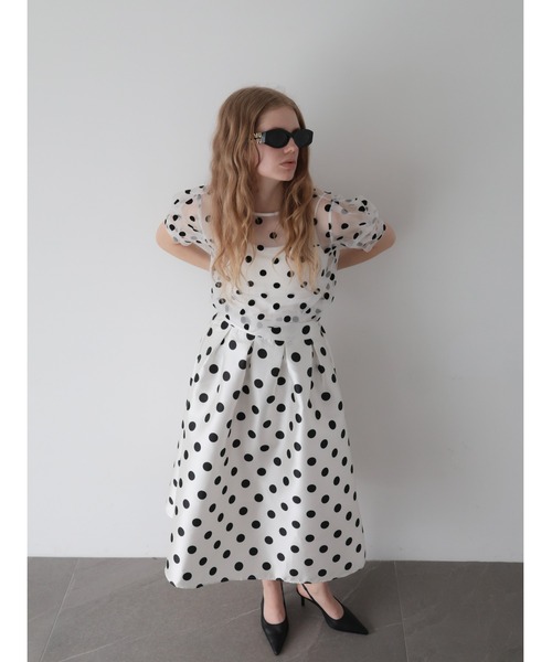 AMOMMA チュールタイトスカート ホワイト AMOMMA（アモマ） スカート VOLUME FLARE DOT SKIRT : ZOZOTOWN Yahoo