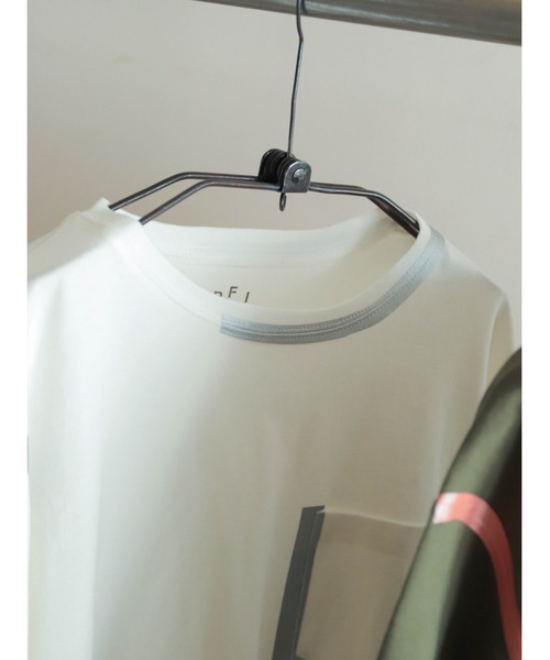「FIL DE FER」 半袖Tシャツ FREE カーキ レディース_画像4