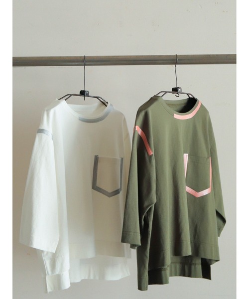 「FIL DE FER」 半袖Tシャツ FREE カーキ レディース_画像5