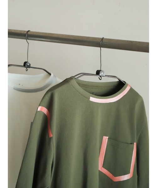 「FIL DE FER」 半袖Tシャツ FREE カーキ レディース_画像6