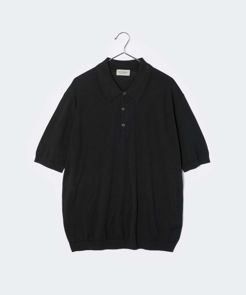 JOHN SMEDLEY（ジョンスメドレー） 半袖ポロシャツ SMALL ブラック