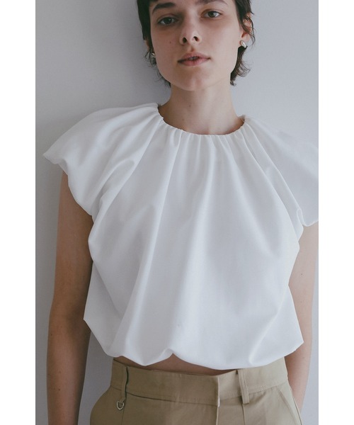 manof マノフ BALLOON CUT TOPS ホワイト MANOF（マノフ） tシャツ 半袖 BALLOON CUT TOPS レディース
