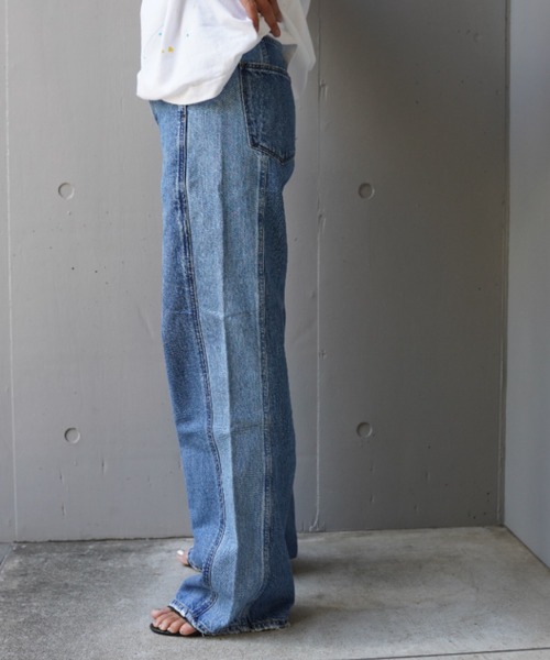 「upperhights」 デニムパンツ 23 ブルー レディース_画像9